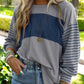 Women’s Trendy Color Block Striped Long Sleeve T-Shirt
