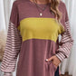 Women’s Trendy Color Block Striped Long Sleeve T-Shirt