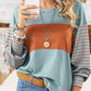 Women’s Trendy Color Block Striped Long Sleeve T-Shirt