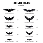 ⏳LAST DAY SALE ONLY ￡9.99!🔥🦇Halloween 3D Bat LED Wall Light Decor