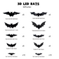 ⏳LAST DAY SALE ONLY ￡9.99!🔥🦇Halloween 3D Bat LED Wall Light Decor