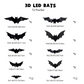 ⏳LAST DAY SALE ONLY ￡9.99!🔥🦇Halloween 3D Bat LED Wall Light Decor