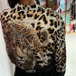 ⏰FLASH SALE 50% OFF💝Leopard Unique Print Zipper Drawstring Hem Bomber Jacket
