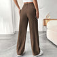 🏆 Last Day Special Price £18.79!!!💝New Style✨Women's High Waisted Straight Leg Work Trousers , Smart & Casual Look for Office and Beyond