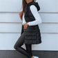 ⏳LIMITED SALE 70% OFF✨Women’s Zip-Up Long Puffer Vest👗 | Solid Color | Sleeveless | Hooded | Winter Wear 💕