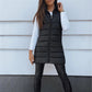 ⏳LIMITED SALE 70% OFF✨Women’s Zip-Up Long Puffer Vest👗 | Solid Color | Sleeveless | Hooded | Winter Wear 💕