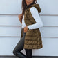 ⏳LIMITED SALE 70% OFF✨Women’s Zip-Up Long Puffer Vest👗 | Solid Color | Sleeveless | Hooded | Winter Wear 💕