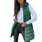 ⏳LIMITED SALE 70% OFF✨Women’s Zip-Up Long Puffer Vest👗 | Solid Color | Sleeveless | Hooded | Winter Wear 💕