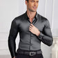 👔 60% OFF NOW! ✨ Men's Solid Color Lapel Long Sleeve Shirt - Classic Business Formal Wear with Comfortable Fit & Wrinkle-Resistant Fabric 💼🎯