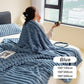 🎁LAST DAY SPECIAL PRICE: ￡11.99!!🎅Super Soft Fur Ribbed Fleece Throw Blanket⛄🔥
