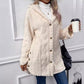 ❄️ Quilted Winter Style | Women's Diamond-Pattern Hooded Warm Jacket with Side-Hem Buttons