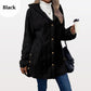 ❄️ Quilted Winter Style | Women's Diamond-Pattern Hooded Warm Jacket with Side-Hem Buttons