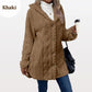 ❄️ Quilted Winter Style | Women's Diamond-Pattern Hooded Warm Jacket with Side-Hem Buttons