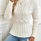 ⏳LAST DAY SALE 50% OFF!!✨Women's Chunky Knit Crew Neck Long Sleeve Knit Top