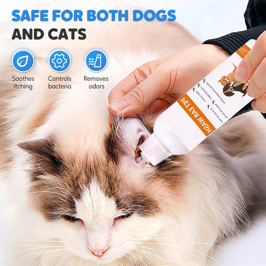 ⏳Limited offer: 60% OFF – just £7.99! 🏆✨ Pet Ear Cleaner - Gentle Formula with Soothing Aloe for Dogs & Cats, Prevents Infections & Odor 🌿👂