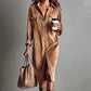 💖LAST DAY PROMOTION - 49%OFF 💖 Effortless Chic Corduroy Shirt Dress – Soft, Cozy & Versatile for All Seasons 🍂