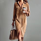💖LAST DAY PROMOTION - 49%OFF 💖 Effortless Chic Corduroy Shirt Dress – Soft, Cozy & Versatile for All Seasons 🍂