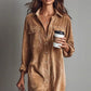 💖LAST DAY PROMOTION - 49%OFF 💖 Effortless Chic Corduroy Shirt Dress – Soft, Cozy & Versatile for All Seasons 🍂
