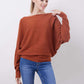 💖CHRISTMAS SALE 50% OFF🎉Women's Boat Neck Dolman Sleeve Ribbed Knitted Sweaters