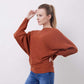 💖CHRISTMAS SALE 50% OFF🎉Women's Boat Neck Dolman Sleeve Ribbed Knitted Sweaters