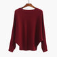 💖CHRISTMAS SALE 50% OFF🎉Women's Boat Neck Dolman Sleeve Ribbed Knitted Sweaters