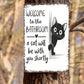 ⏳LAST DAY SALE 49% OFF🔥Vintage Highland Cow Aluminum Sign: Funny "Are You Pooping?" Black and White Bathroom Wall Decor