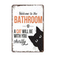 ⏳LAST DAY SALE 49% OFF🔥Vintage Highland Cow Aluminum Sign: Funny "Are You Pooping?" Black and White Bathroom Wall Decor