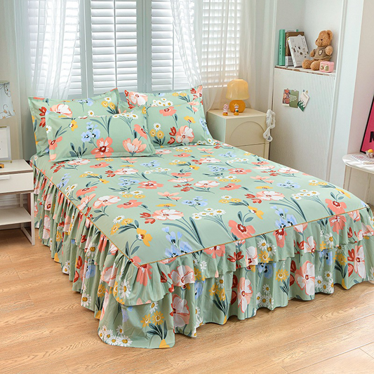 🔥LAST DAY 50% OFF✨3-Piece Ruffled Bed Skirt Set🛏️