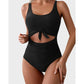 👙LAST DAY SALE 50% OFF!!💃Women's Tummy Control Slimming Cutout Tie Knot One Piece Swimsuit