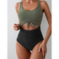 👙LAST DAY SALE 50% OFF!!💃Women's Tummy Control Slimming Cutout Tie Knot One Piece Swimsuit