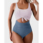 👙LAST DAY SALE 50% OFF!!💃Women's Tummy Control Slimming Cutout Tie Knot One Piece Swimsuit