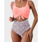 👙LAST DAY SALE 50% OFF!!💃Women's Tummy Control Slimming Cutout Tie Knot One Piece Swimsuit