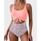 👙LAST DAY SALE 50% OFF!!💃Women's Tummy Control Slimming Cutout Tie Knot One Piece Swimsuit