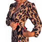 💃LAST DAY SALE 49% OFF🔥Women's Leopard Print V-Neck Long Sleeved Dress