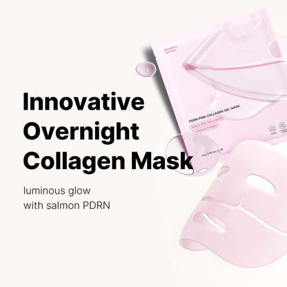 4 PCS Pink Overnight Collagen Gel Mask