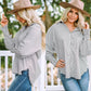 🌟Last Day Promotion 49% OFF🔥Women's Striped Shirt with Elastic Sleeves