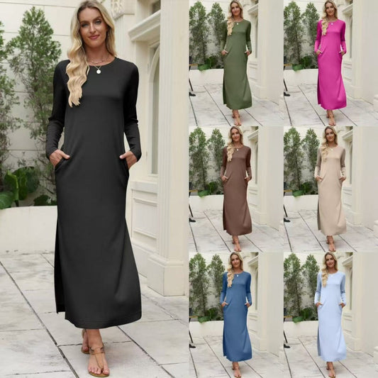 🆕 2026 New Trend 50% OFF💃Women's Loose Split Long Sleeve T-Shirt Dress | Effortless Daily Chic ✨
