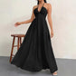 💃New Arrival Special Price:￡15.99!!✨Halter Neck Backless Tiered Maxi Dress