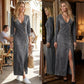 🔥Spring Special Sale 49% OFF!!🔥Women's Long Sleeve V-Neck Maxi Dress