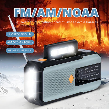 ⏳LAST DAY SALE ONLY ￡29.99!!🔥 Solar & Hand Crank Survival Radio✨ 📻 2000mAh Power Bank, Torch + SOS Alarm | For UK Power Cuts & Outdoor Emergencies