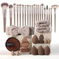 40pcs/set All-in-One Makeup Brush & Sponge Makeup Tool Set