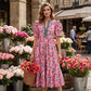 💕SPRING HOT SALE 50% OFF💕Women's Floral Print Puff Sleeve Maxi Dress