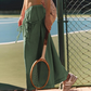Casual Cropped Wide-Leg Beach Pants
