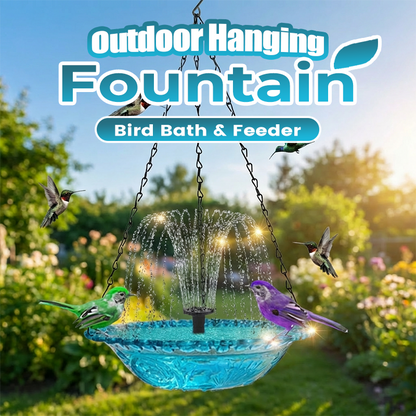💖Mother’s Day Sale: 50% OFF!💖Outdoor Hanging Fountain Bird Bath & Feeder