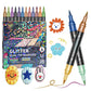 🔥LAST DAY SALE ONLY ￡6.99!!🔥Glitter Brush Markers – dual-tip design, shimmering ink makes cards & crafts sparkle