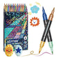 🔥LAST DAY SALE ONLY ￡6.99!!🔥Glitter Brush Markers – dual-tip design, shimmering ink makes cards & crafts sparkle