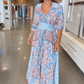 💕SPRING HOT SALE 50% OFF💕Women’s Elegant Floral Drawstring Long Dress