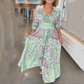 💕SPRING HOT SALE 50% OFF💕Women’s Elegant Floral Drawstring Long Dress