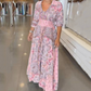 💕SPRING HOT SALE 50% OFF💕Women’s Elegant Floral Drawstring Long Dress