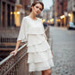 💥Last Day Special Price: ￡13.99!!💥Women's Elegant Layered Ruffle Sleeve Dress